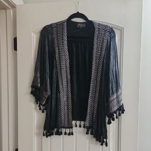 POL Monochrome Kimono with Tassels